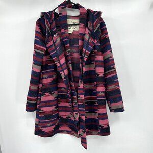 Tabitha Womens Aztec Style Hooded Jacket with Belt